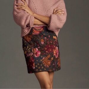 Farm Rio Printed Quilted Mini Skirt M